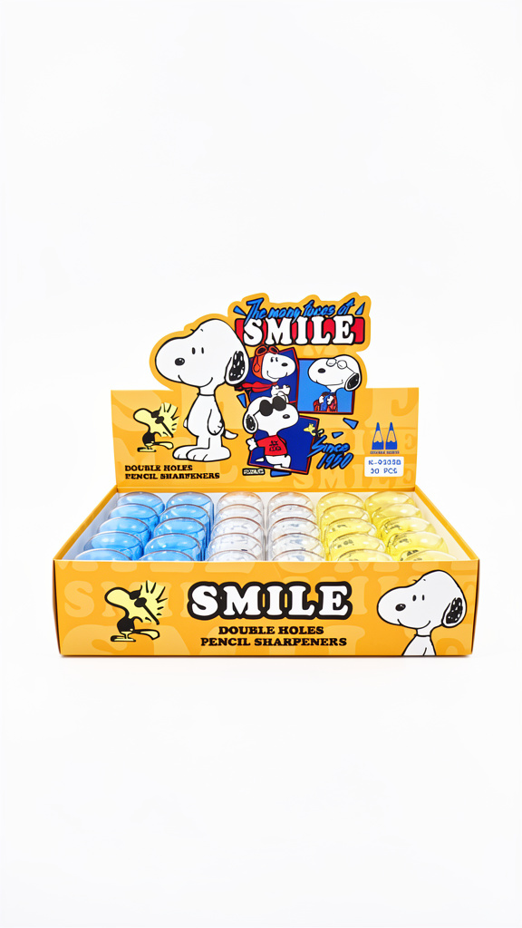 Sacapuntas de snopy con deposito (Men: $15 May: $10 Caj: $9)