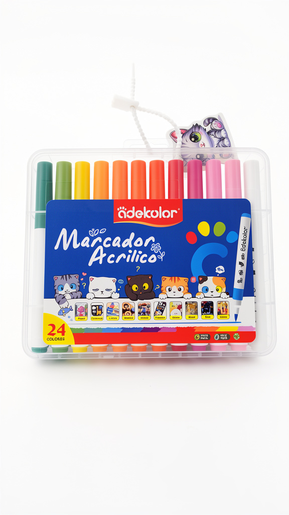 Plumones en acrilico Odekolor 24 colores (Men: $90 May: $80 Doc: $70)