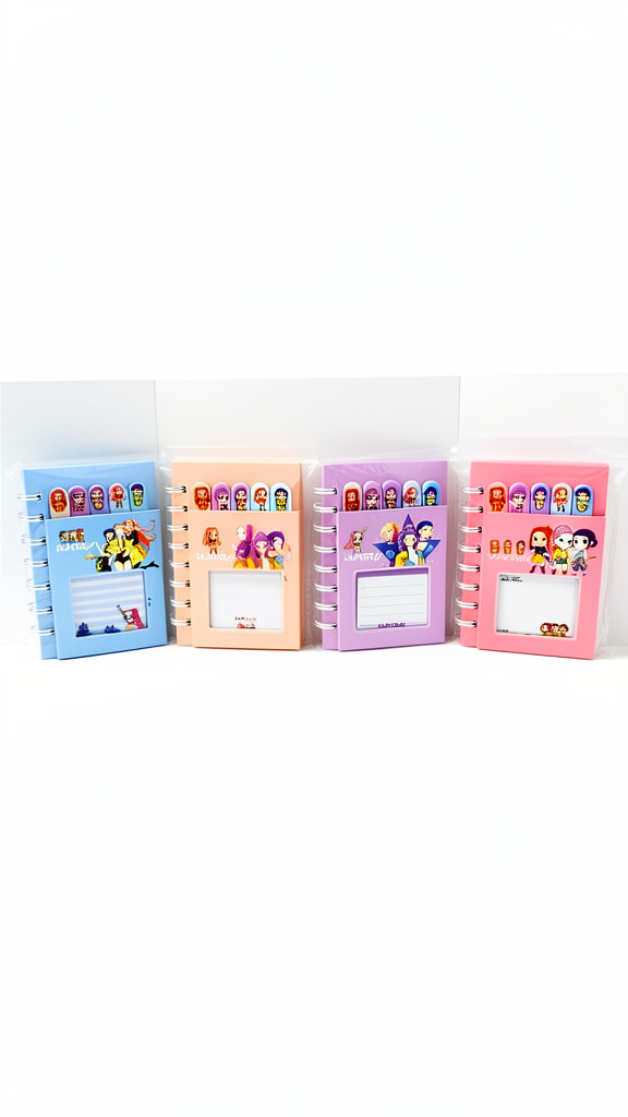 Libretas minis con post tips Guerreras K-pop 20pz (Men: $30 May: $25 Caj: $20)