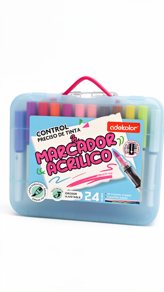 Plumones en acrilico Odekolor 24 colores (Men: $170 May: $150 Doc: $140)
