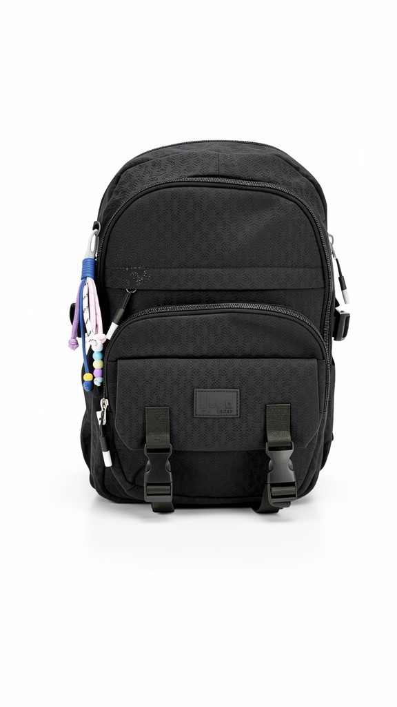 Mochila Lluvia negra con mándalas