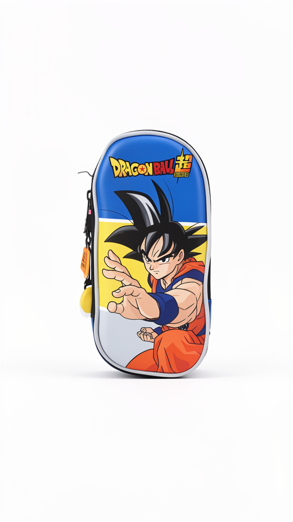 Lapicera de 3 cierres Dragon Ball azul con negro