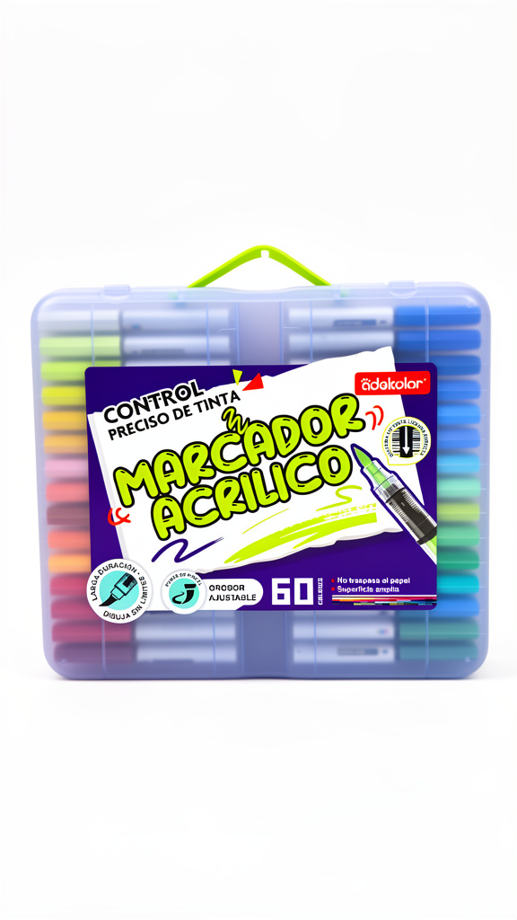 Plumones en acrilico Profesionales Odekolor 60 colores (Men: $350 May: $330 Doc: $320)