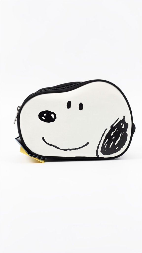 Lonchera cabeza de snopy blanco con negro