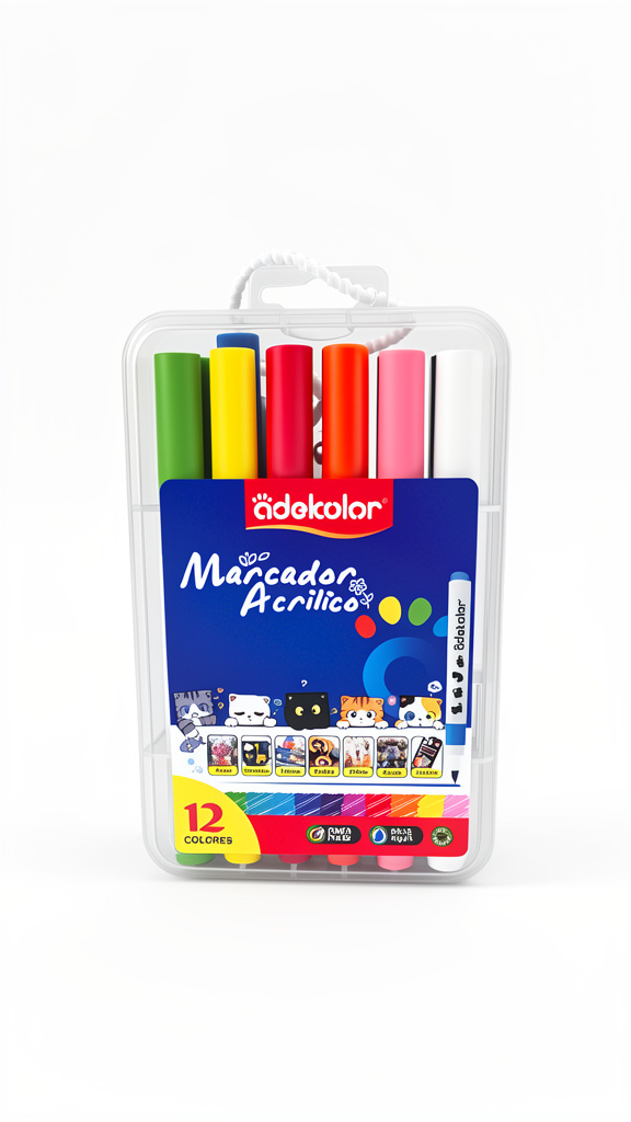 Plumones en acrilico odekolor 12 colores (Men: $60 May: $50 Doc: $40)