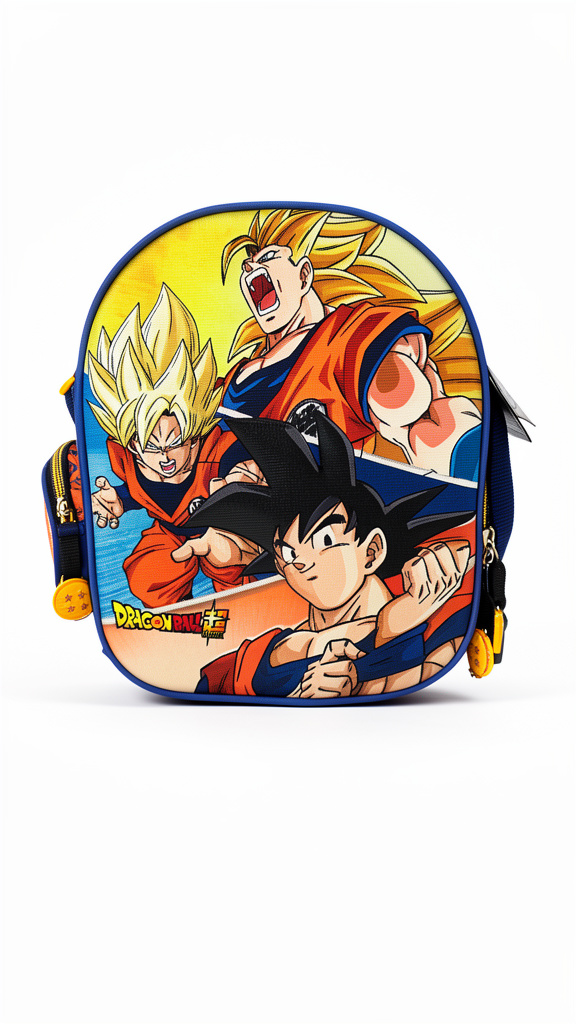 Lonchera Dragon Ball azul con naranja