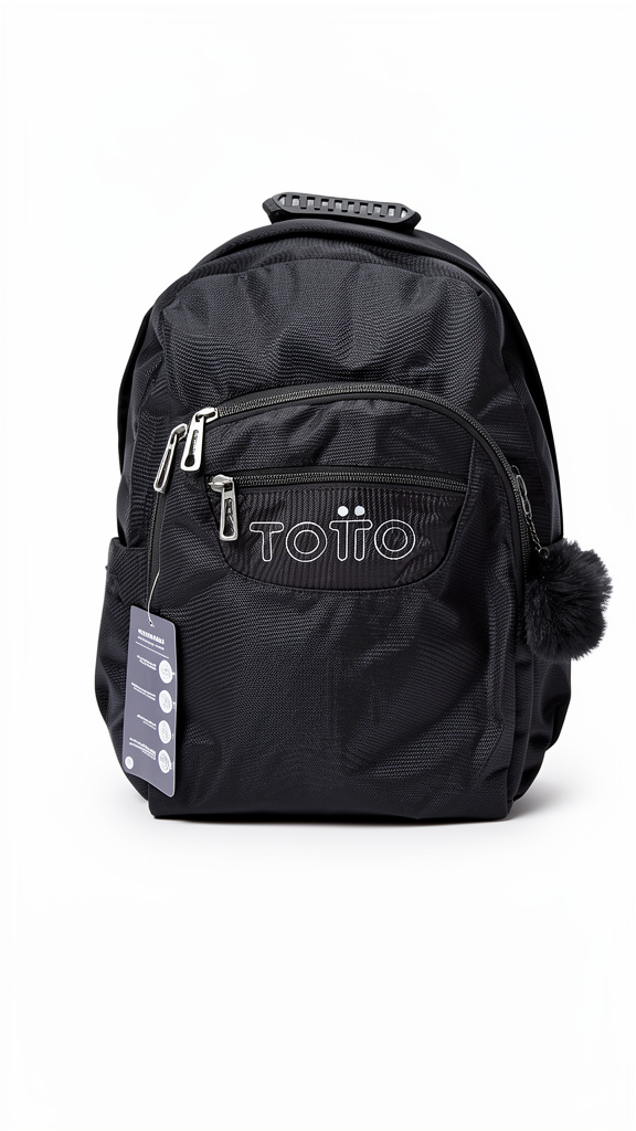 Mochila Totto Color negro con brillos