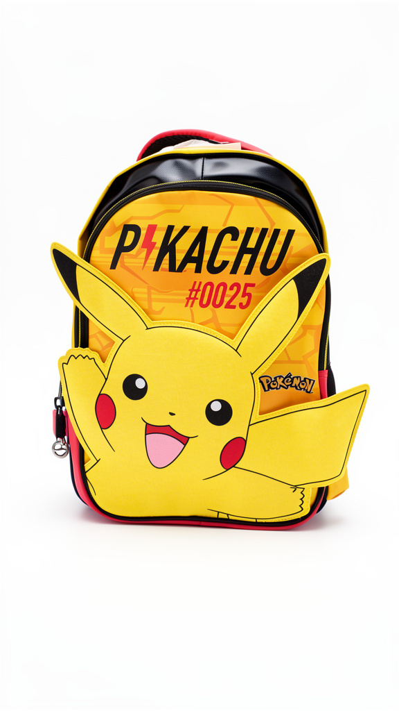 Mochila primaria Pikachu Pokemon amarillo con naranja