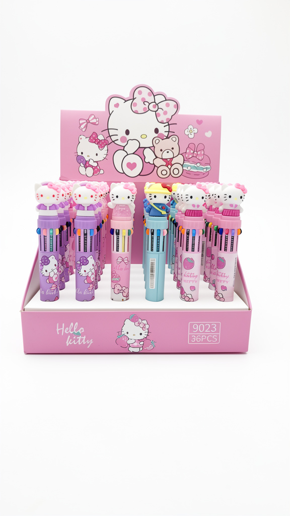 Plumas de 10 colores Hello Kity (Men: $20 May: $15 Caj: $13)