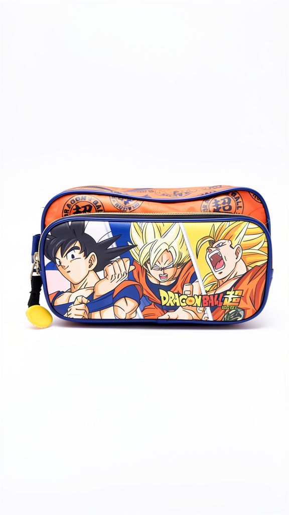 Lapicera de dragon Ball naranja con azul