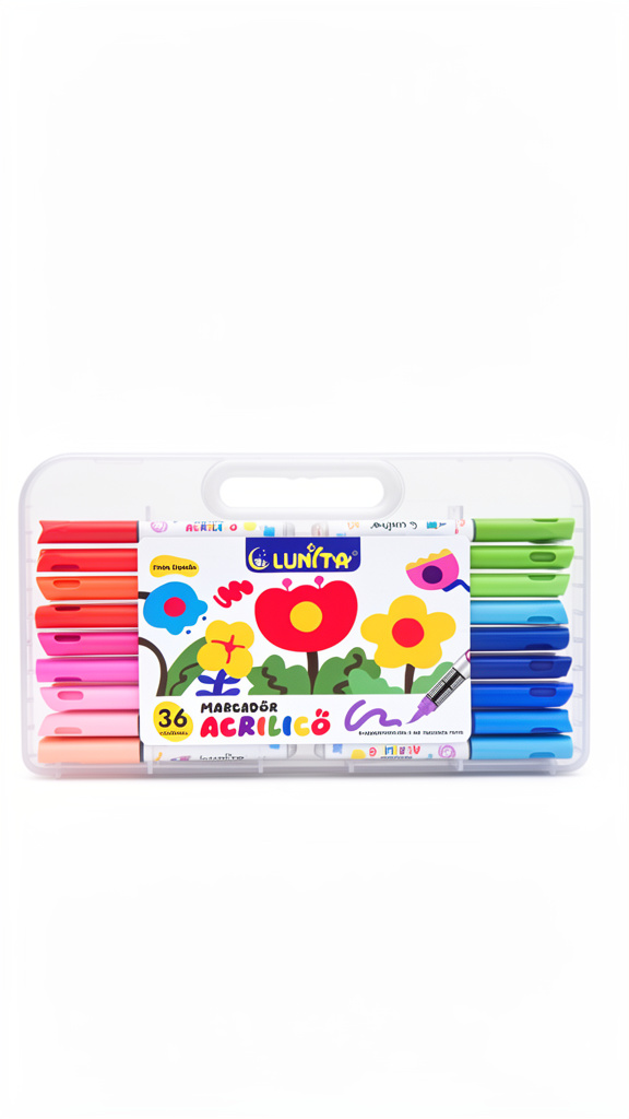 Plumones en acrilico Profesionales Lunita 36 colores (Men: $220 May: $210 Caj: $200)