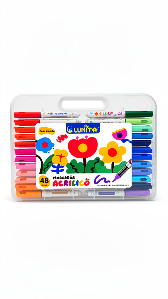 Plumones en acrilico Profesionales Lunita 48 colores 24pz (Men: $280 May: $270 Caj: $260)