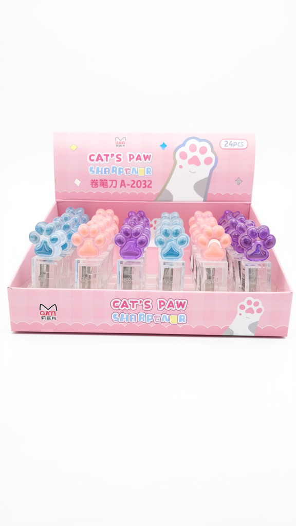 Sacapuntas de huella de gato (Men: $15 May: $12 Caj: $10)