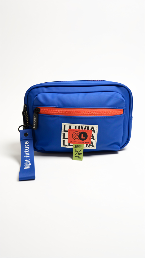 Lapicera juvenil Lluvia azul claro con naranja