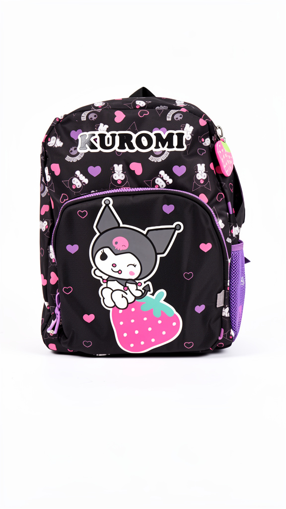 Mochila primaria negra kuromi