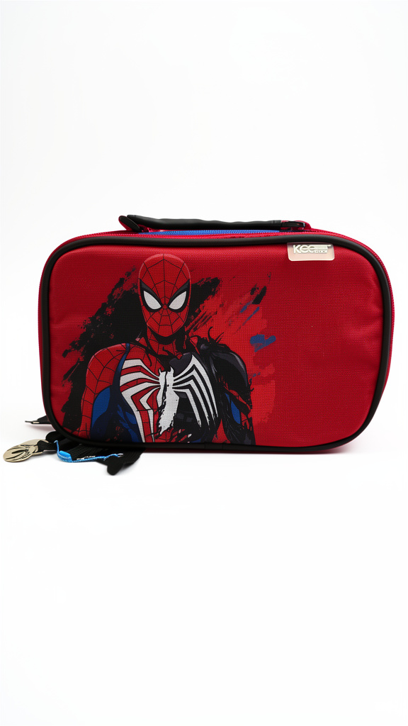 Lapicera tipo organizador spiderman rojo con azul