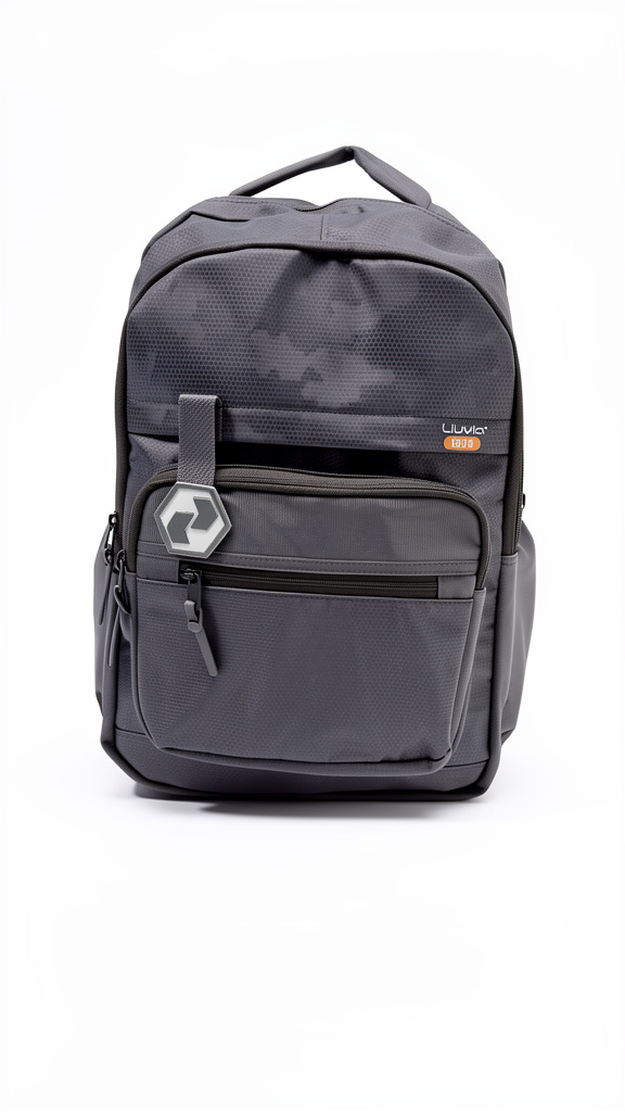 Mochila juvenil lluvia gris camuflageada