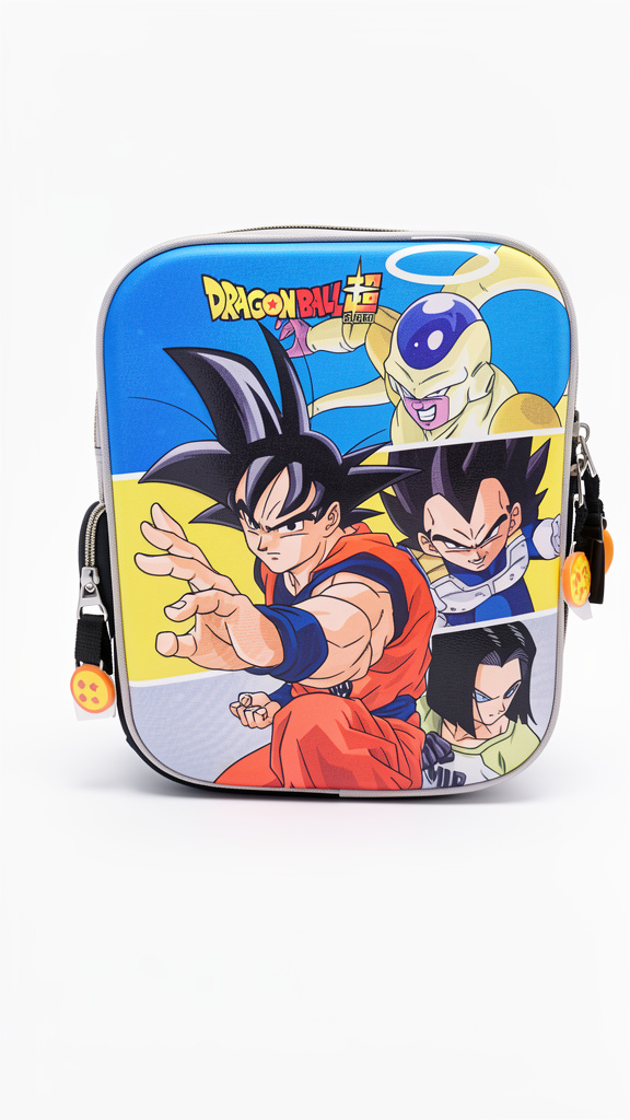 Lonchera Dragon Ball negro con azul