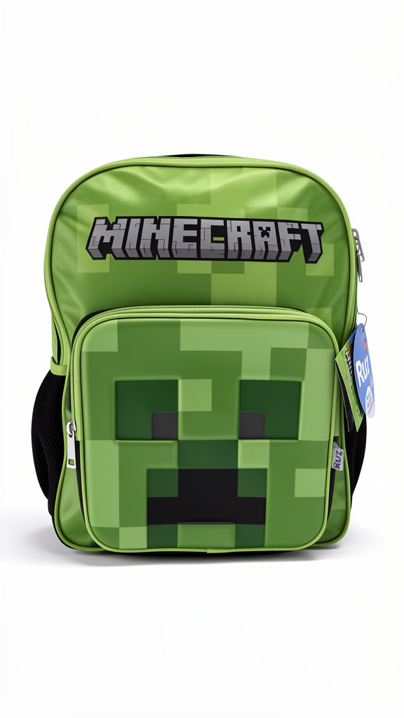 Mochila de Minecraft Primaria verde Ruz