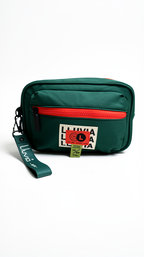 Lapicera lluvia juvenil verde con naranja