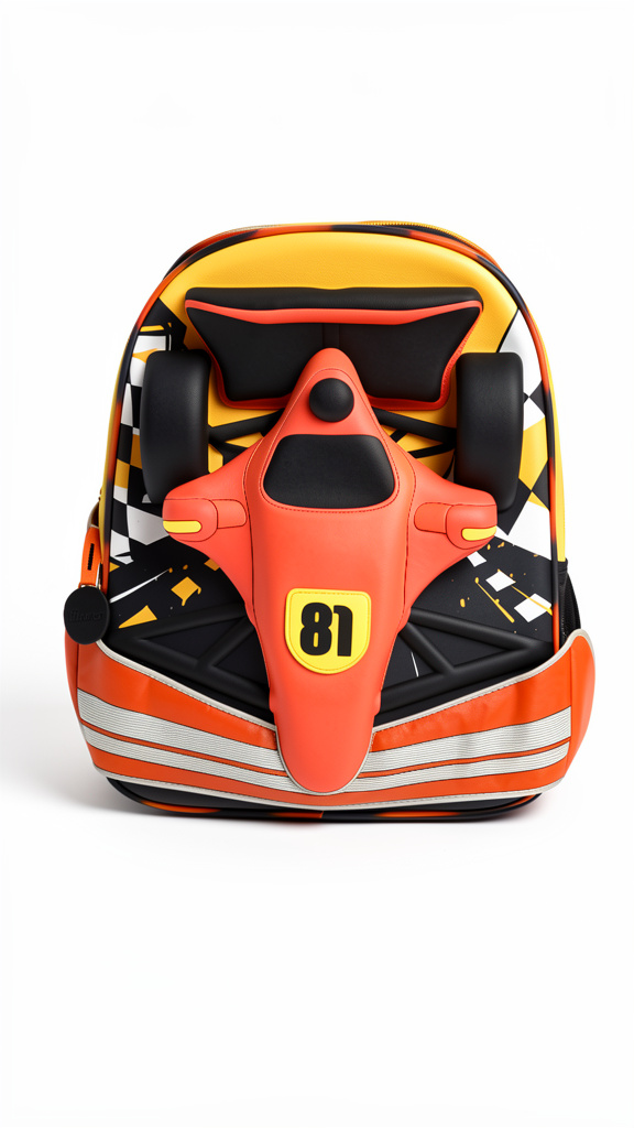 Mochila primaria formula 1 color naranja
