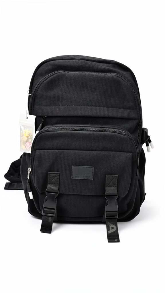 Mochila lluvia negra tipo gamuza