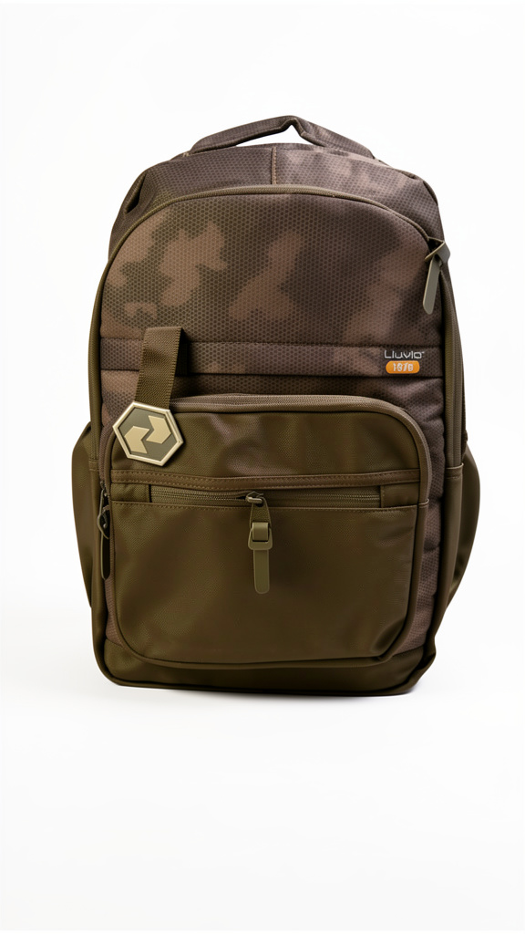 Mochila juvenil Lluvia camuflageada café