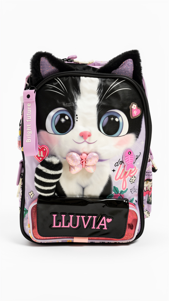 Mochila infantil Lluvia de Gato negro