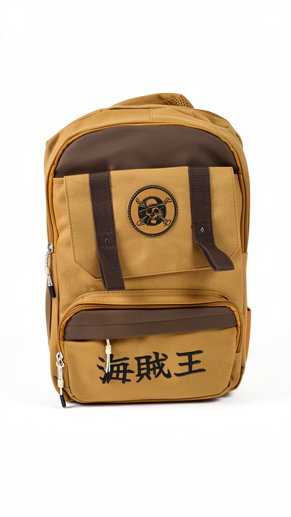 Mochila juvenil One Piece café claro