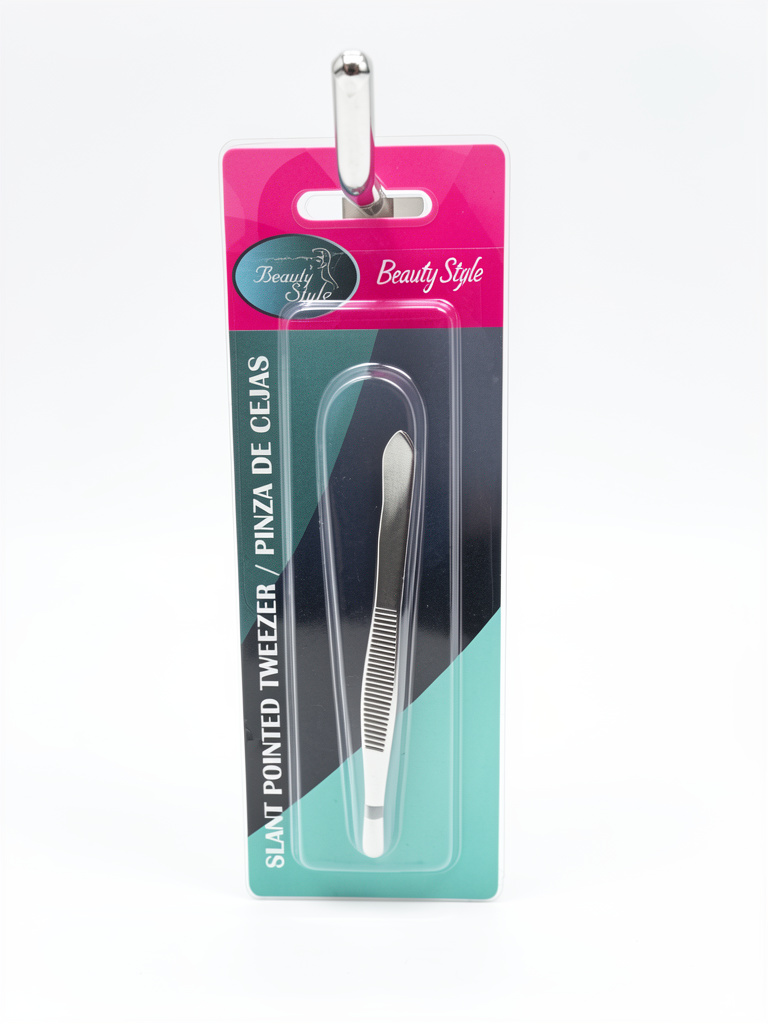 Pinza de cejas color plata Beauty Style