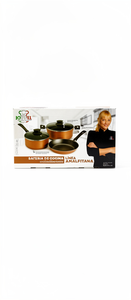 BATERIA DE COCINA ANTIADHERENTE LINEA AMALFITANA