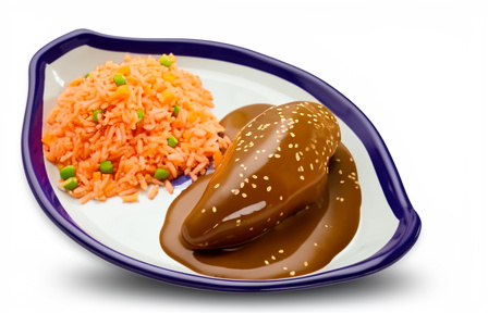 Pollo con mole un cuarto