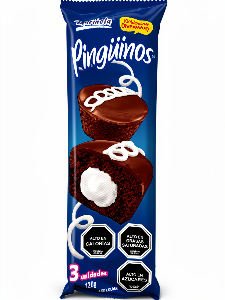 Pingüinos Marinela 3 unidades 120 gr