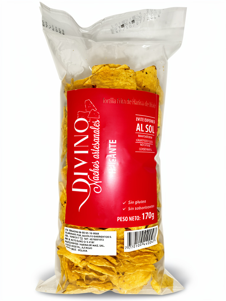 Nacho Artesanal picante Divino 170 gr