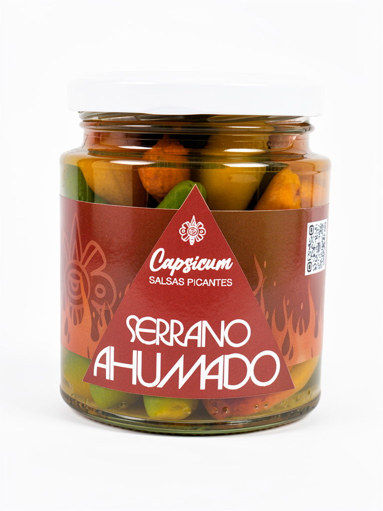 Chile serrano ahumado rojo y verde