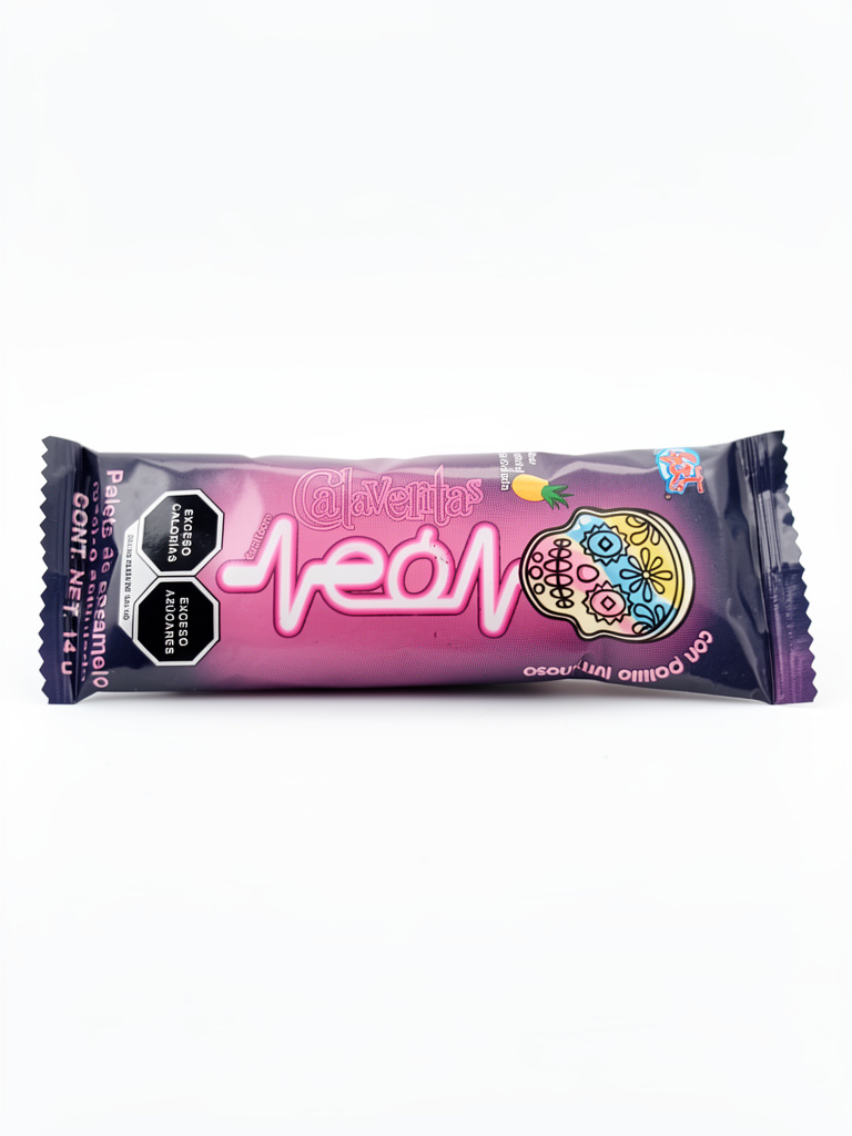 Neón Paleta Calaveritas Piña 14 gr