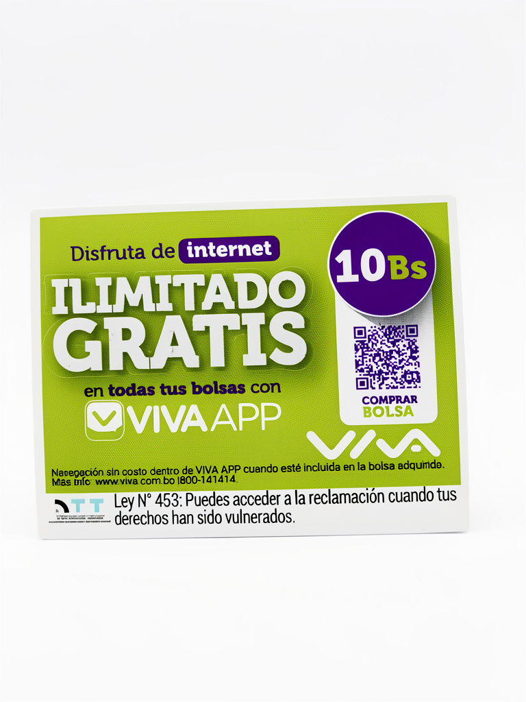 Tarjeta Viva 10 Bs