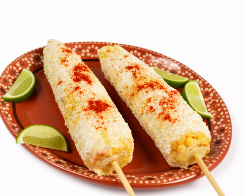 Elotes enchilados