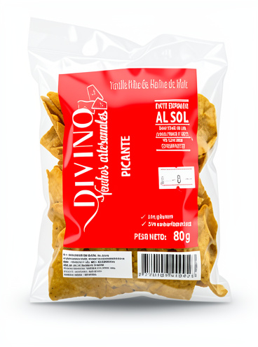 Nachos Artesanales Picante Divino 80 gr