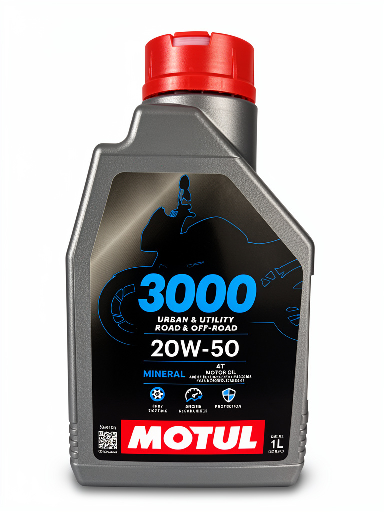 ACEITE 20W50 API SM MINERAL MOTUL 3000 4T MOTO