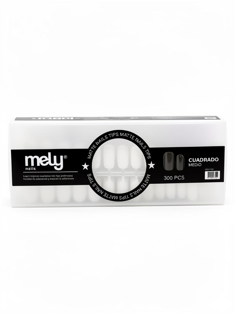 Tips Mely cuadrado medio caja x300 matte
