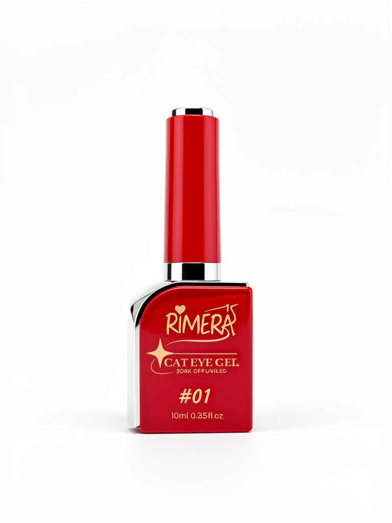 Esmalte ojo de gato rojos Rimera Quince