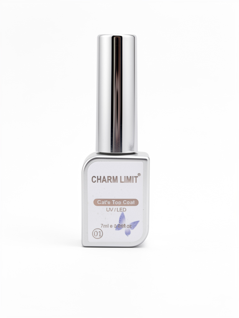 Top coat ojo de gato Charm Limit gama plateada