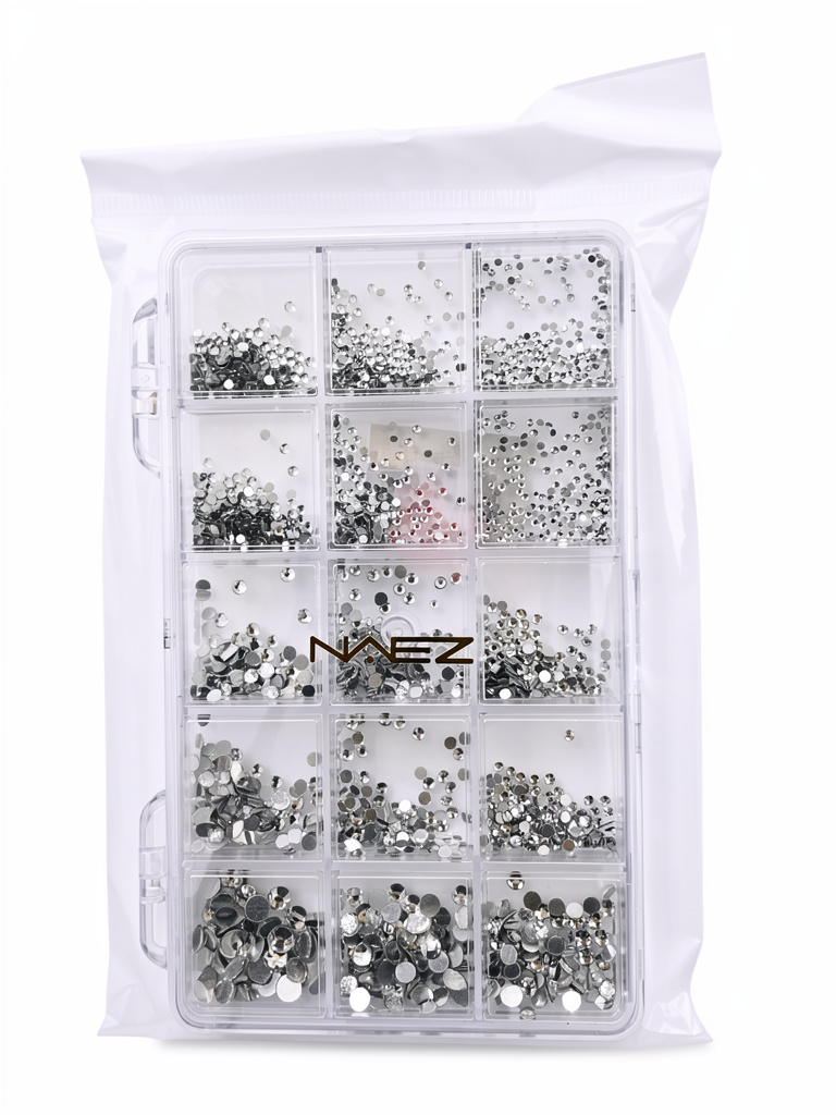 Decoración Naez strass plateado x15 divisiones