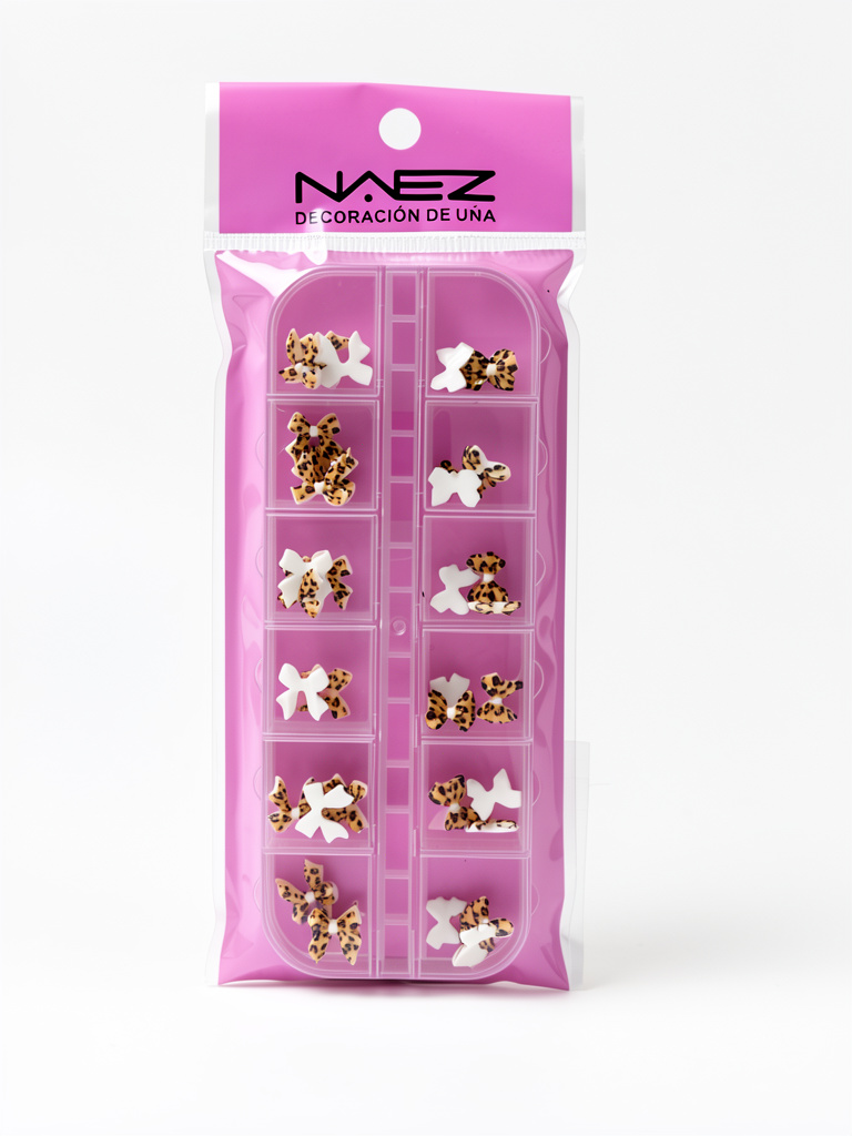 Decoración Naez moños animal print x12 divisiones