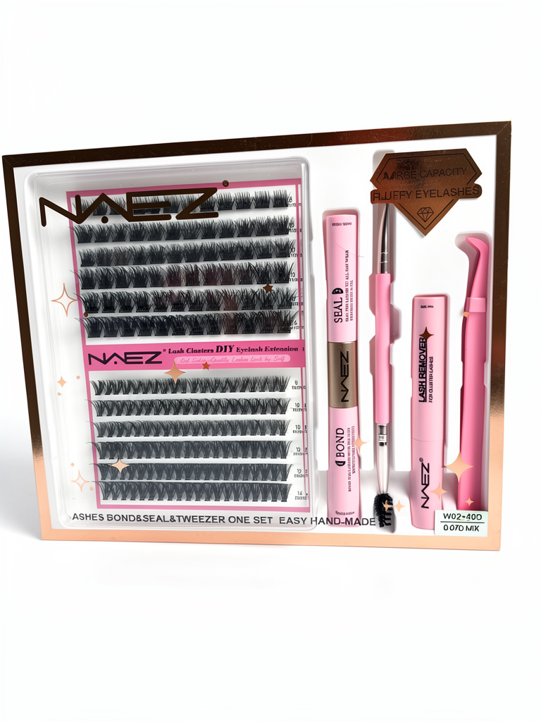 Kit de pestañas punto por punto completo Naez