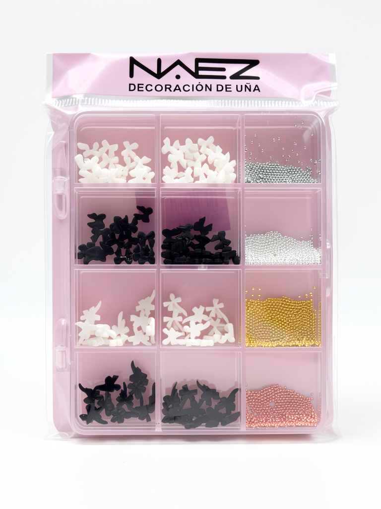 Deco surtida moños y caviar Naez x10 divisiones