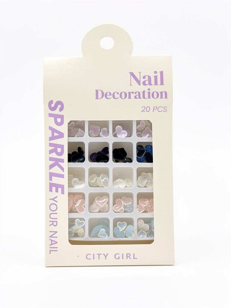 Decoración City Girl corazones x12 divisiones