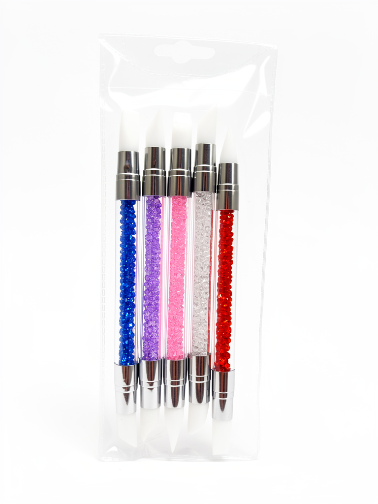 Set de pinceles de silicona glitter x5