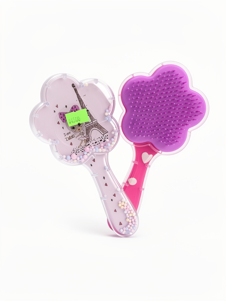 Cepillo de pelo infantil forma de flor